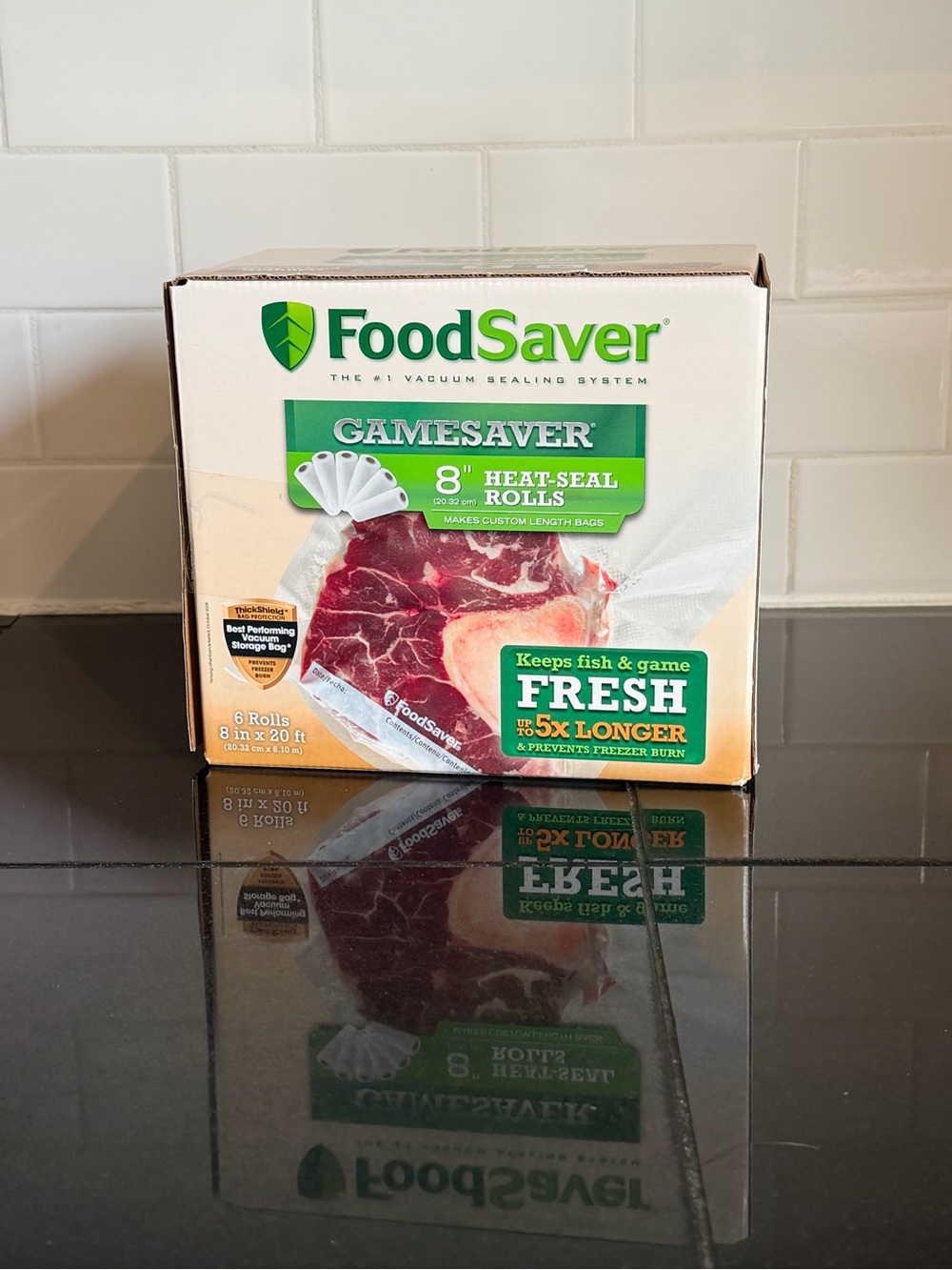 FoodSaver GameSaver 8" Heat-Seal Rolls - opened